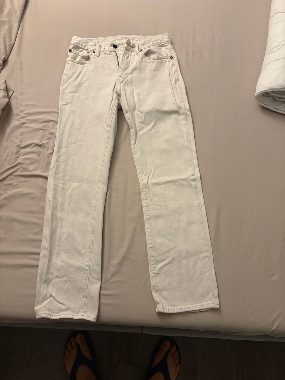 Men's GAP White Straight-Leg Jeans